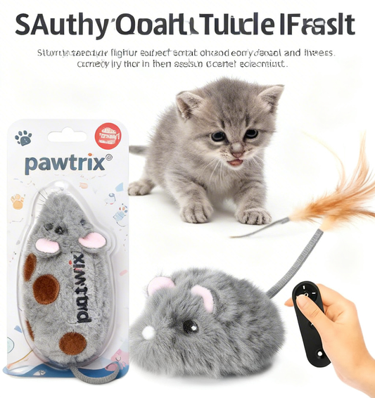 pawtrix® Hyper-Realistic Squeaky Wiggle Mouse – Your Cat’s New Favorite Prey (That Never Actually Escapes!)