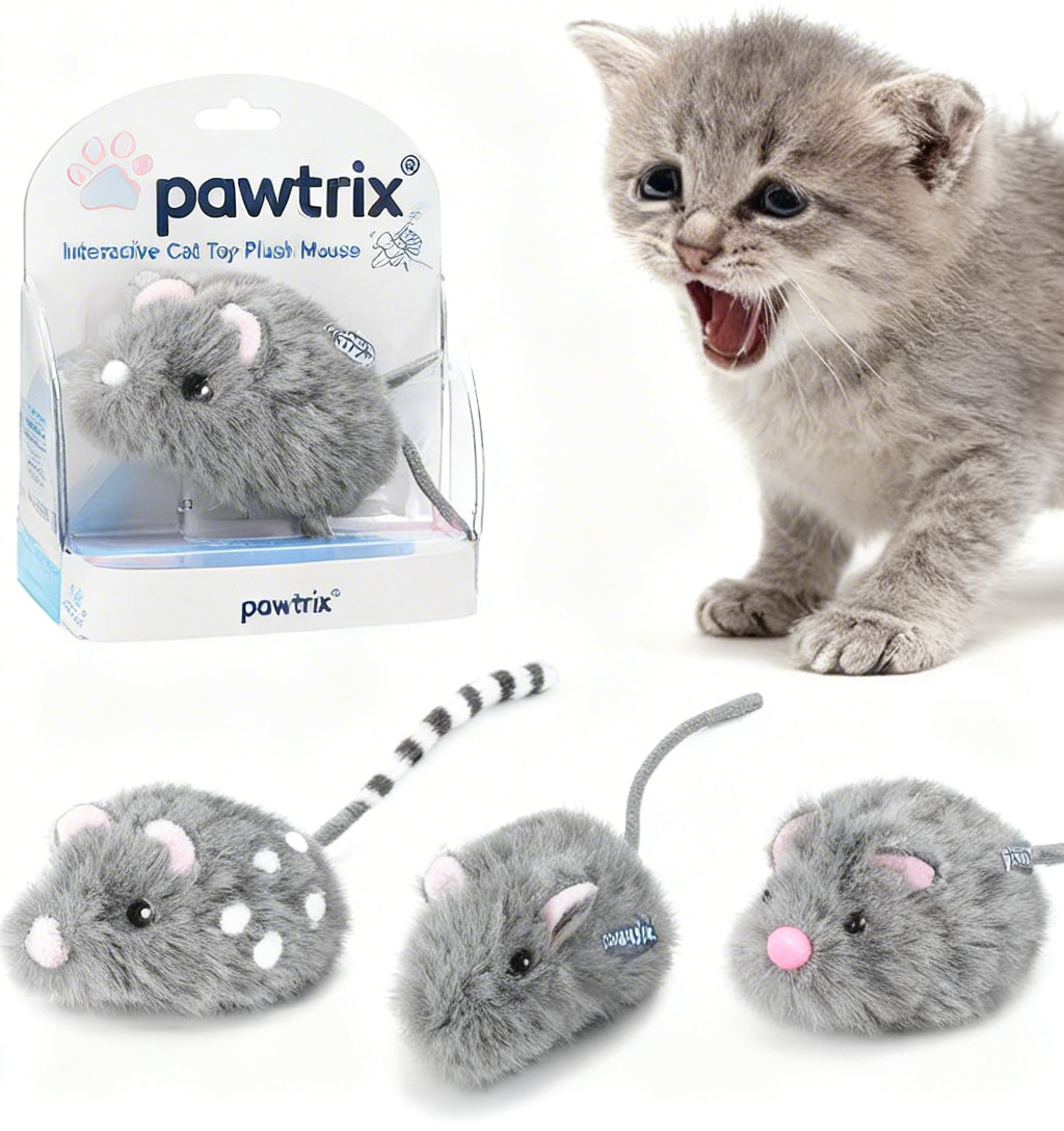 pawtrix® Lifelike Scurrying Mouse Cat Toy – Unleash Your Kitty’s Wild Hunter Instinct (Their New Favorite Tiny Prey Awaits!)