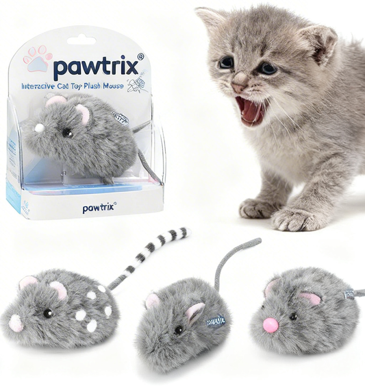 pawtrix® Lifelike Scurrying Mouse Cat Toy – Unleash Your Kitty’s Wild Hunter Instinct (Their New Favorite Tiny Prey Awaits!)